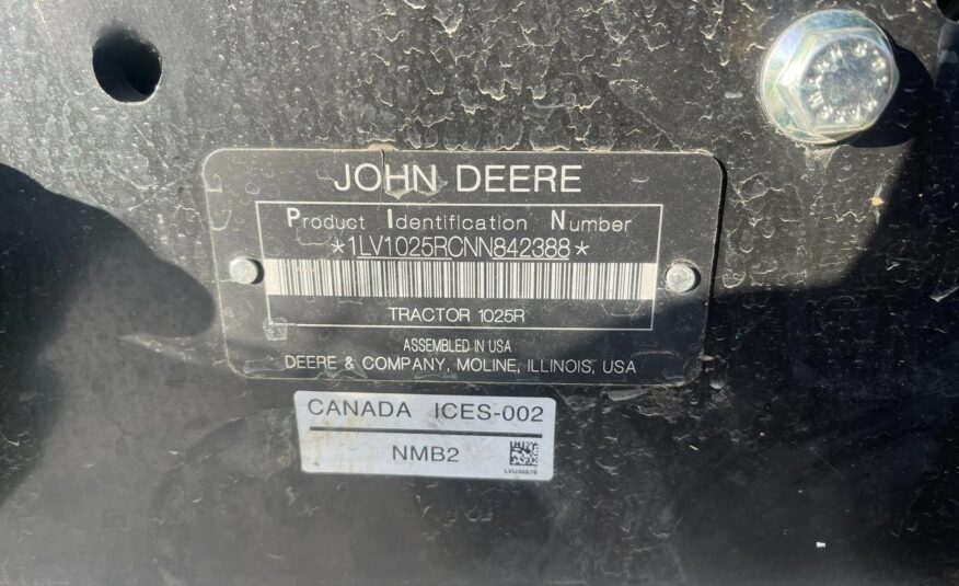 2022 John Deere 1025R