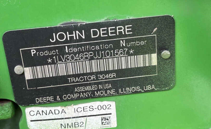 2018 John Deere 3046R